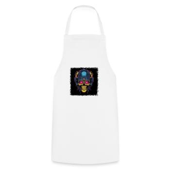 Back Print Humor Bday Birthday Present Idea - Cooking Apron - white - Front - AI Model Male 185 dark (185cm)