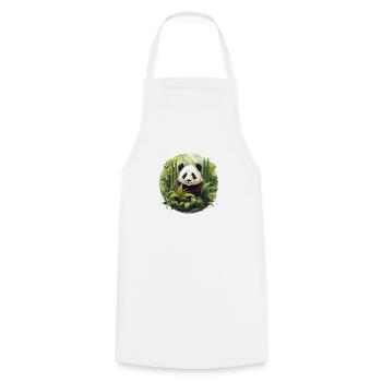 Panda's Paradise - Kochschürze - Weiß - Vorne - AI Model Male 185 dark (185cm)
