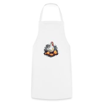 Joo the hen - Cooking Apron - white - Front - AI Model Male 185 dark (185cm)