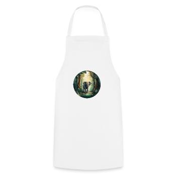 Rainforest Elephant - Cooking Apron - white - Front - AI Model Male 185 dark (185cm)