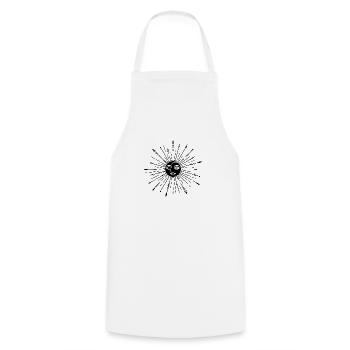 Soleil & Lune Happy Face Yoga Copie 1 1 - Tablier de cuisine - blanc - Devant - AI Model Male 185 dark (185cm)