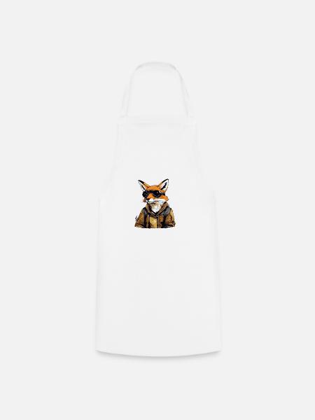 Zazo der Fuchs - Kochschürze - Weiß