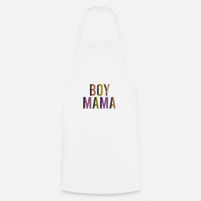 boy mama - Cooking Apron - white