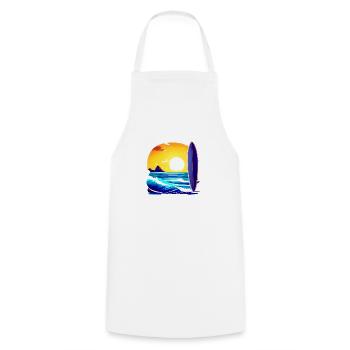 Surfer Planche de surf Surfer Surfer - Tablier de cuisine - blanc - Devant - AI Model Male 185 dark (185cm)