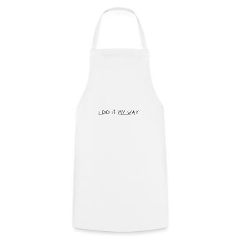 Je l’ai fait à ma façon - Tablier de cuisine - blanc - Devant - AI Model Male 185 dark (185cm)