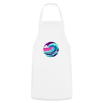 Surfer Wellenreiten surfen Surfbrett Surferin - Kochschürze - Weiß - Vorne - AI Model Male 185 dark (185cm)