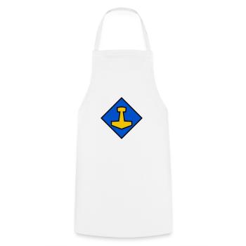 Mjölnir - Kochschürze - Weiß - Vorne - AI Model Male 185 dark (185cm)