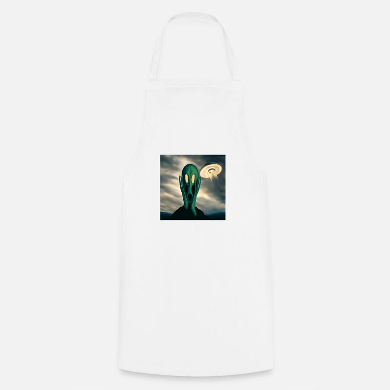 Alien Scream - Cooking Apron - white