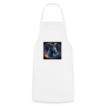 Capricorne zodiaque signe - galaxy - Tablier de cuisine - blanc - Devant - AI Model Male 185 dark (185cm)