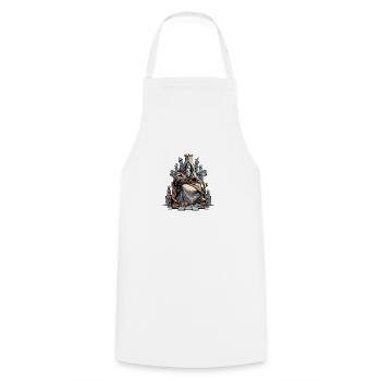 Le Roi Euriste - Tablier de cuisine - blanc - Devant - AI Model Male 185 dark (185cm)