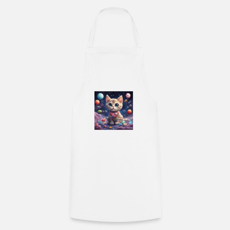 Cat Cat Cat - Cooking Apron - white