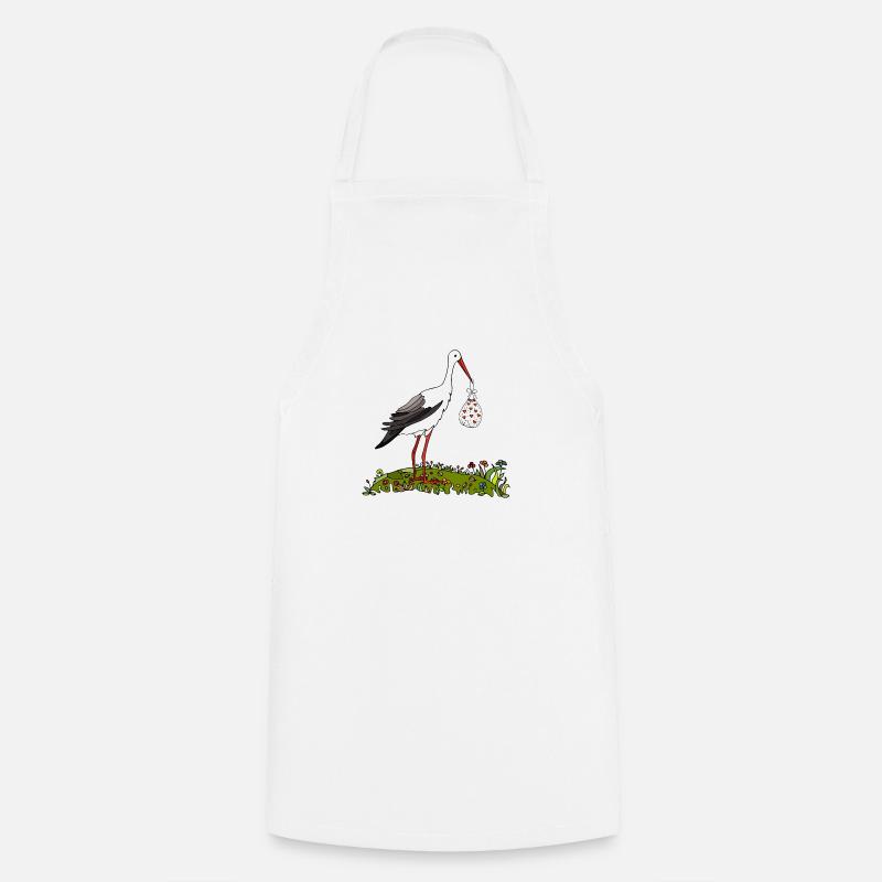 Cigogne - Tablier de cuisine - blanc