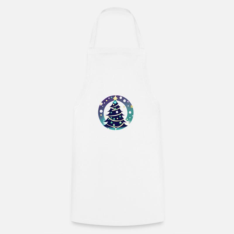 Weihnachten Geschenk Weihnachtsbaum Tannenbaum - Kochschürze - Weiß