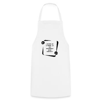 L'excès de vitesse un jeu dangereux, sans gagnant - Tablier de cuisine - blanc - Devant - AI Model Male 185 dark (185cm)
