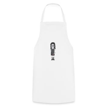 fille horreur 4 - Tablier de cuisine - blanc - Devant - AI Model Male 185 dark (185cm)