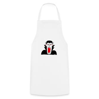 Dracula Karikatur - Kochschürze - Weiß - Vorne - AI Model Male 185 dark (185cm)