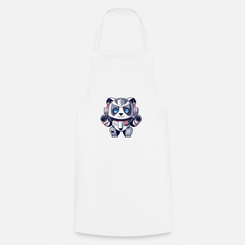 Robot Panda - Cooking Apron - white