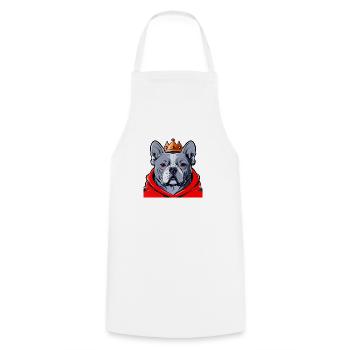 dog king 4 - Kochschürze - Weiß - Vorne - AI Model Male 185 dark (185cm)