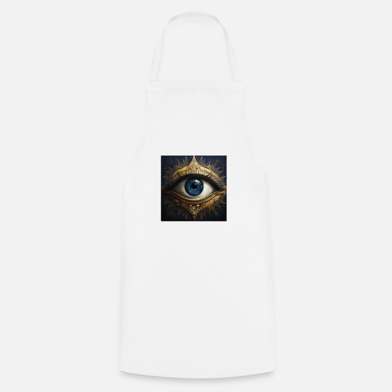 Eye mandala - Cooking Apron - white