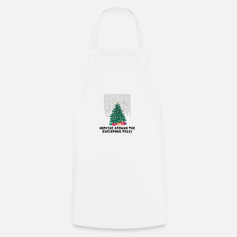 Hacking Around The Christmas Tree - Cooking Apron - white