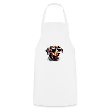 Dachshund Hunde Dackelwelpe Hund Hundehalter - Kochschürze - Weiß - Vorne - AI Model Male 185 dark (185cm)