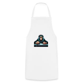 Chill Ape - Kochschürze - Weiß - Vorne - AI Model Male 185 dark (185cm)
