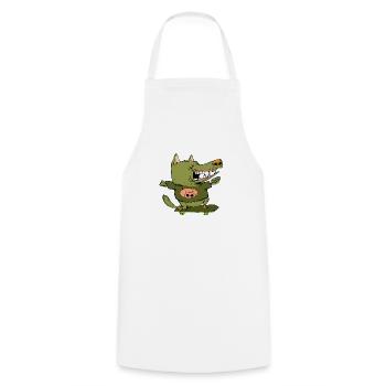 loup garou - Tablier de cuisine - blanc - Devant - AI Model Male 185 dark (185cm)