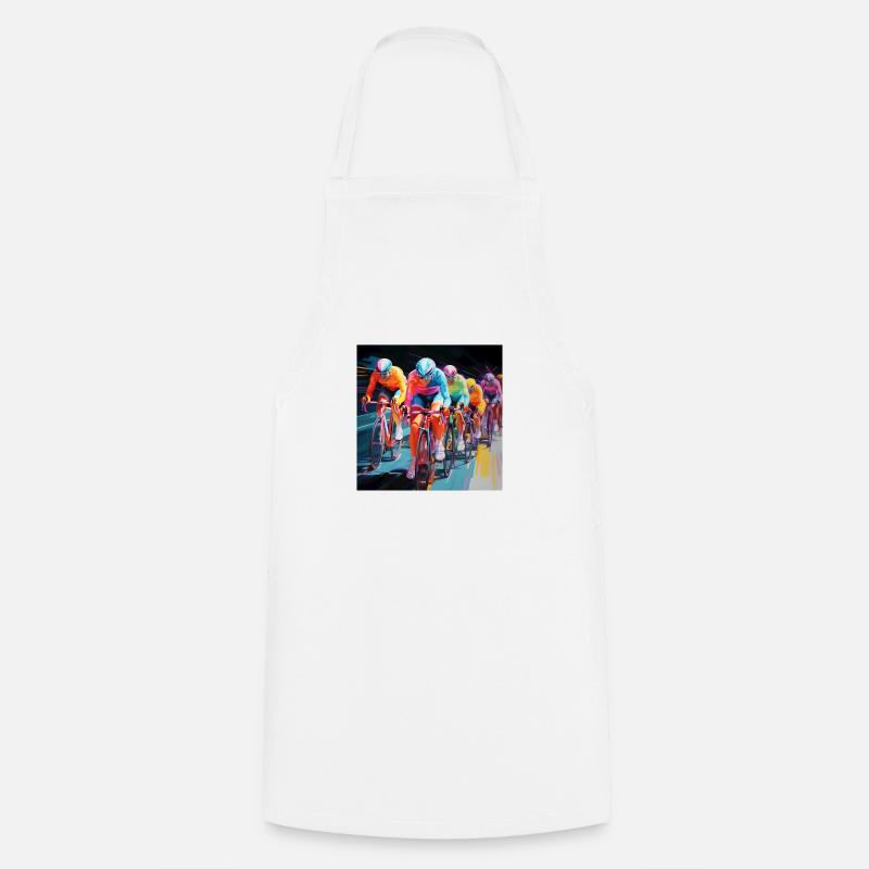 Neon Cyclists - Cooking Apron - white