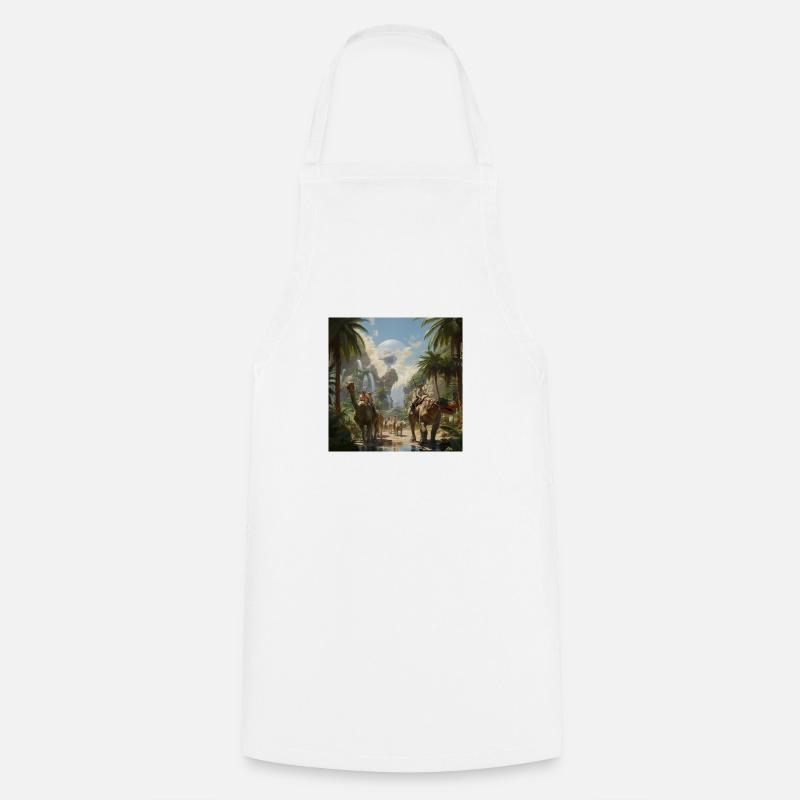 Dinos à Babylone - Tablier de cuisine - blanc