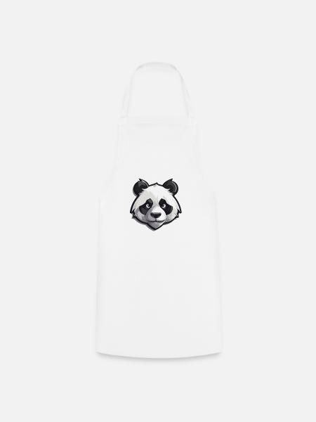 Großer Panda Motiv - Kochschürze - Weiß