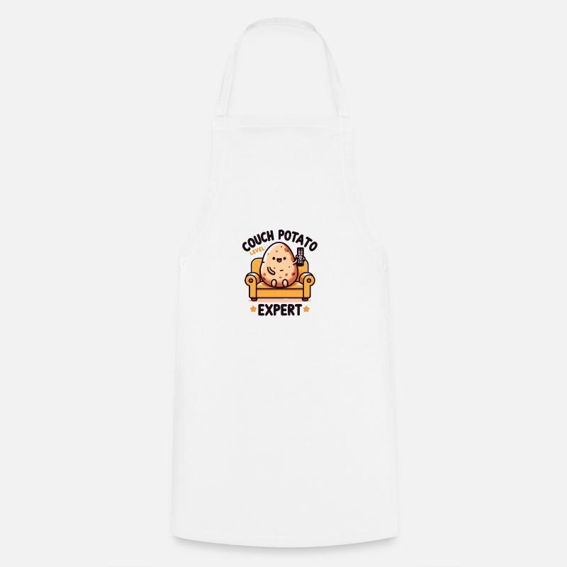 Expert de la patate de canapé - Tablier de cuisine - blanc