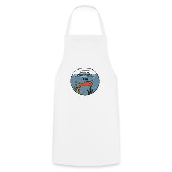Comme un poisson dans l'eau - Tablier de cuisine - blanc - Devant - AI Model Male 185 dark (185cm)
