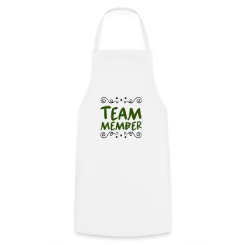Équipier - Tablier de cuisine - blanc - Devant - AI Model Male 185 dark (185cm)