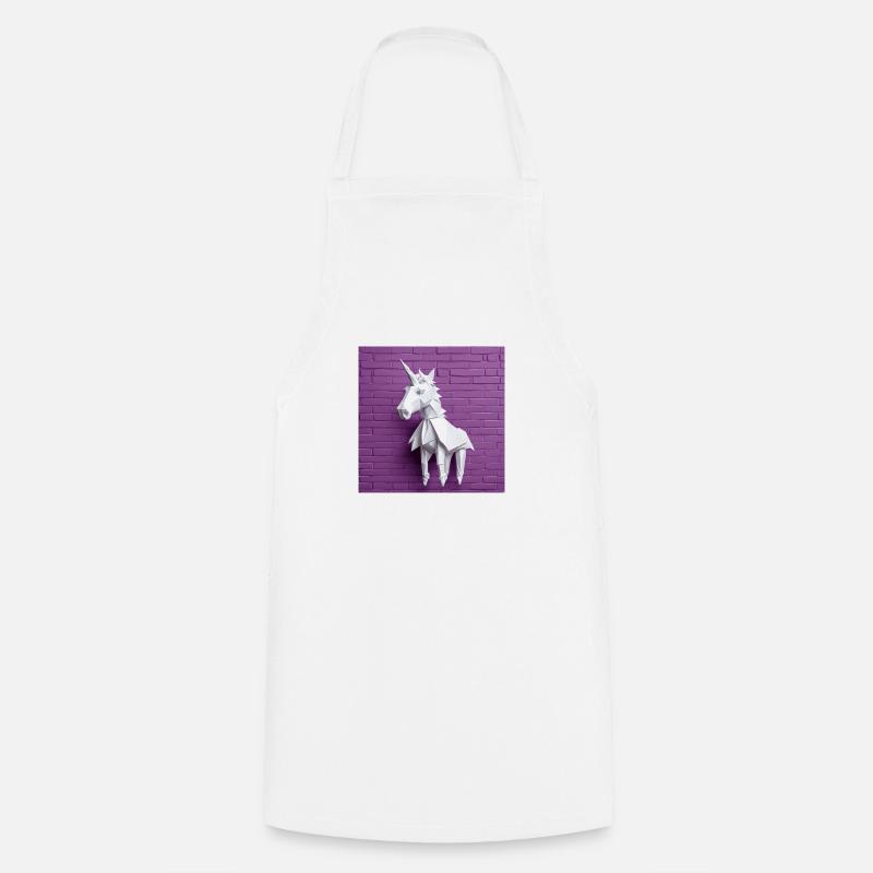 Licorne blanche - Tablier de cuisine - blanc