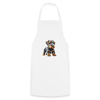 Airedale Terrier Dog Owner Dog Puppy Dog - Cooking Apron - white - Front - AI Model Male 185 dark (185cm)