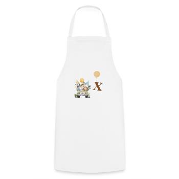 Letter x Safari - Cooking Apron - white - Front - AI Model Male 185 dark (185cm)