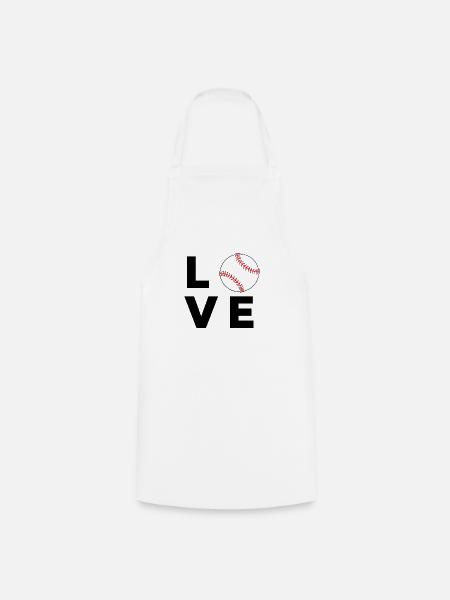 Baseball-Liebe - Kochschürze - Weiß