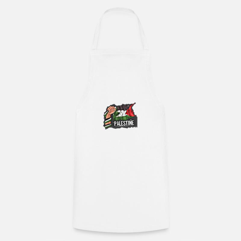 Palestine - Cooking Apron - white