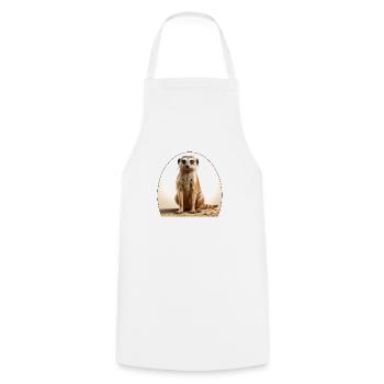 Monkeys are cute and social mammals - Cooking Apron - white - Front - AI Model Male 185 dark (185cm)
