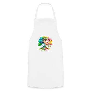 Arbre de vie celtique Arbre de vie méditation - Tablier de cuisine - blanc - Devant - AI Model Male 185 dark (185cm)