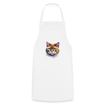 Domestic Cat Cat Cat Owner Pet Kitten - Cooking Apron - white - Front - AI Model Male 185 dark (185cm)