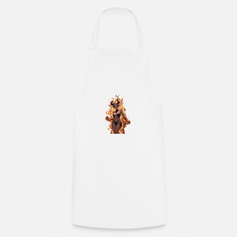 Démon de Feu - Tablier de cuisine - blanc