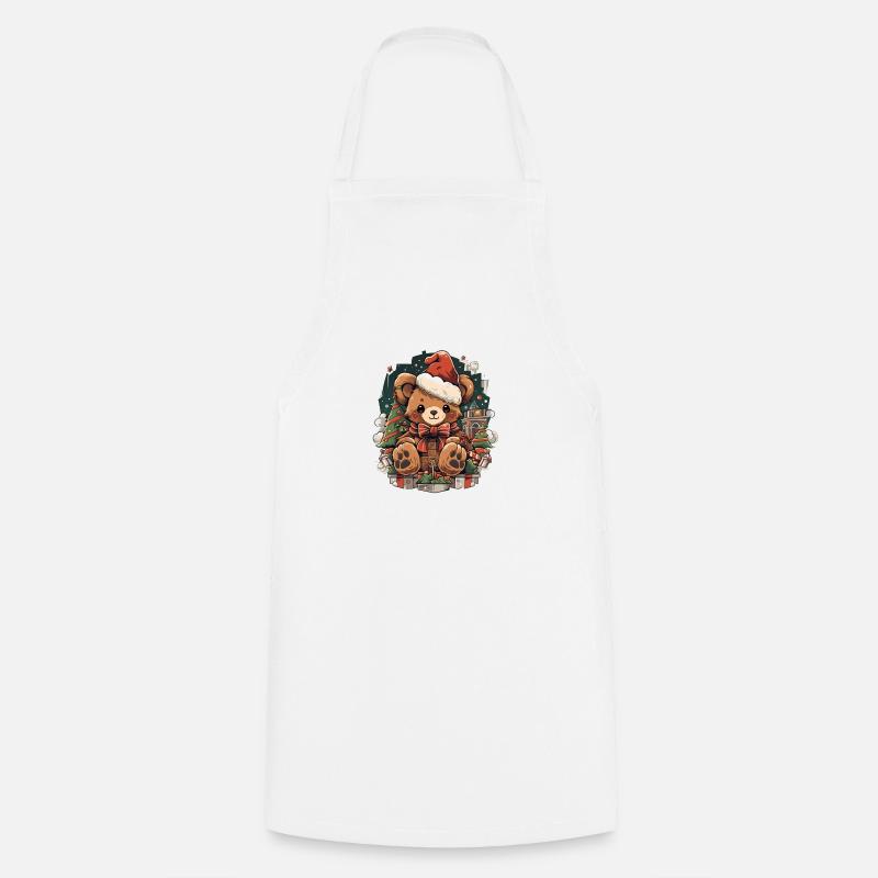 Christmas Teddy 2 - Cooking Apron - white