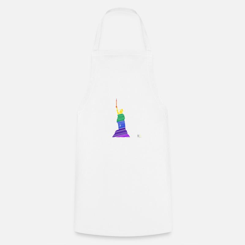 Hermannsdenkmal Regenbogen - Kochschürze - Weiß