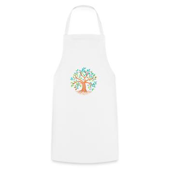 Tree of Life Meditation Celtic Tree of Life - Cooking Apron - white - Front - AI Model Male 185 dark (185cm)