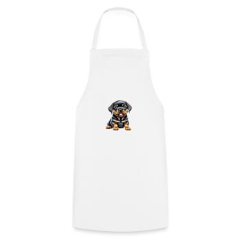 Rottweiler Dog Rottweiler Puppy Dogs Dog Puppy - Cooking Apron - white - Front - AI Model Male 185 dark (185cm)
