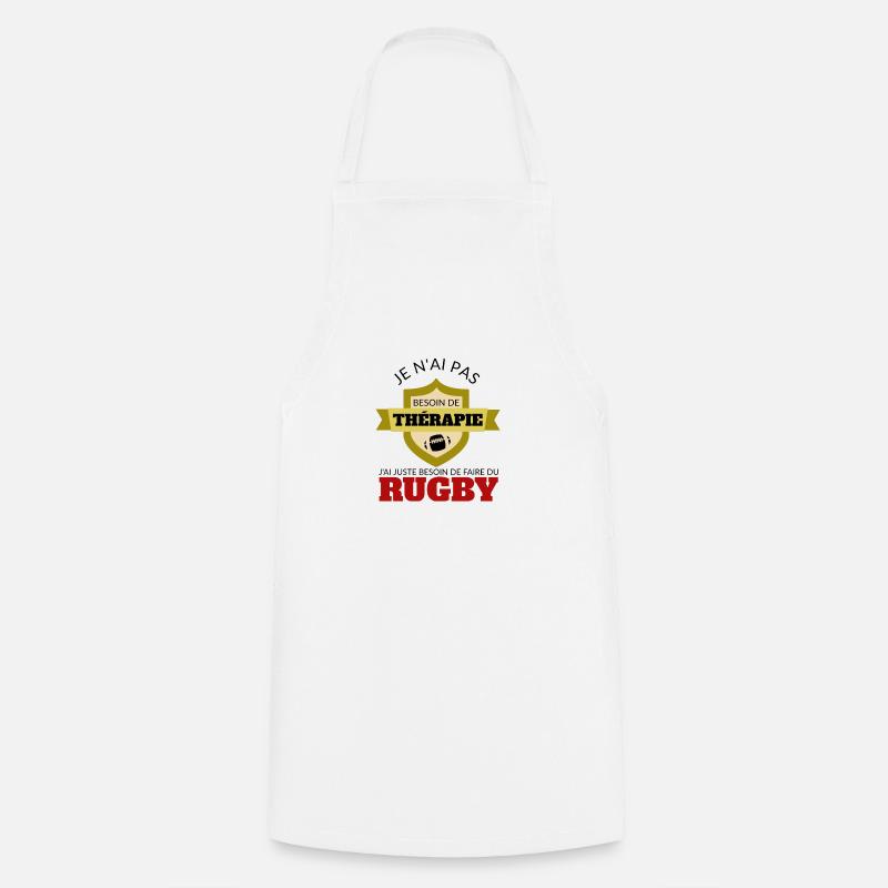 Rugby - Tablier de cuisine - blanc