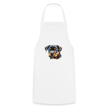 Rottweiler Chien Rottweiler Chiot Chiens Chien Chiot - Tablier de cuisine - blanc - Devant - AI Model Male 185 dark (185cm)