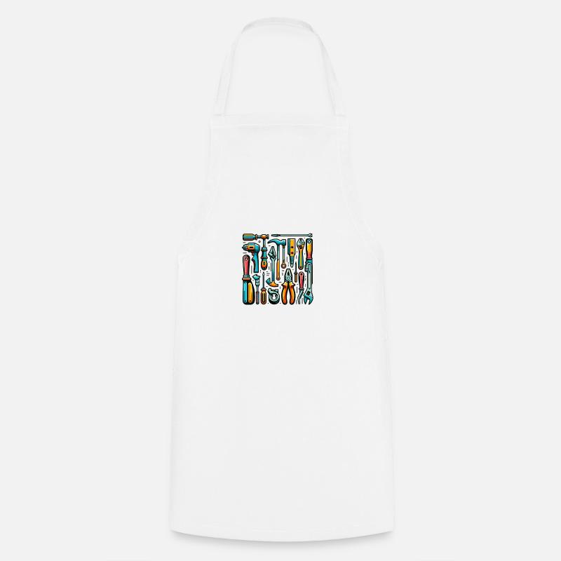 Collection d’outils divers - Tablier de cuisine - blanc