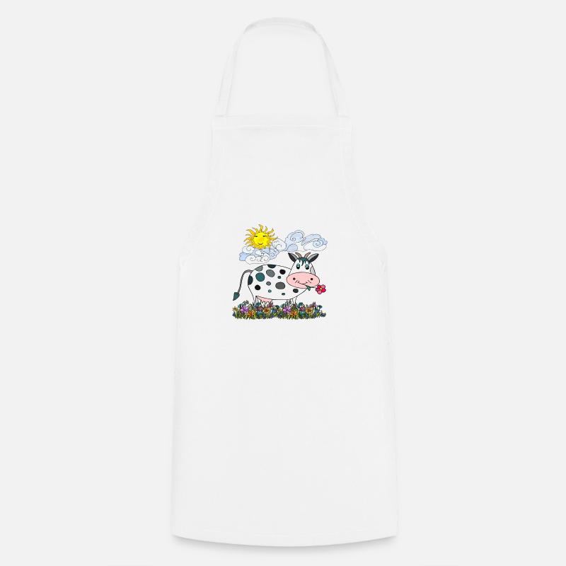 Vache - Tablier de cuisine - blanc